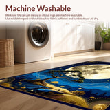 Ultra Soft Area Rug, Non Slip, Stain Resistant, Washable Area Rugs for Living Room, Bedroom, Vibrant Moonlit Nature Scene(Gold)