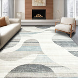 Ultra Soft Area Rug, Non Slip, Stain Resistant, Washable Area Rugs for Living Room, Bedroom, Rustic Textured Swirl Arrangement(Gray)