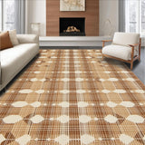 Ultra Soft Area Rug, Non Slip, Stain Resistant, Washable Area Rugs for Living Room, Bedroom, Chic Minimalist Trellis Pattern(Beige)