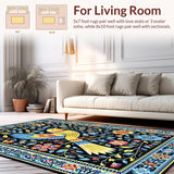Whimsical Colorful Floral Display(Black)