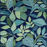 Ultra Soft Area Rug, Non Slip, Stain Resistant, Washable Area Rugs for Living Room, Bedroom, Rustic Tropical Print Arrangement(Blue)