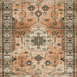 Ultra Soft Area Rug, Non Slip, Stain Resistant, Washable Area Rugs for Living Room, Bedroom, Chic Faded Diamond Pattern(Brown)