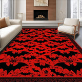 Eerie Bat Motif with Contrast(Red)