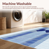 Ultra Soft Area Rug, Non Slip, Stain Resistant, Washable Area Rugs for Living Room, Bedroom, Stylish Blue Bow Decorative Rug for a Cute and Cozy Aesthetic(Blue)
