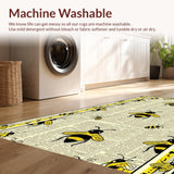 Ultra Soft Area Rug, Non Slip, Stain Resistant, Washable Area Rugs for Living Room, Bedroom, Playful Yellow Animal Motif(Yellow)