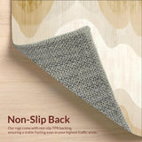 Beige Ombre Wavy Edge Area Modern Non Slip(Beige)