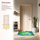 Chic Modern Abstract Leaf Motif(Green)