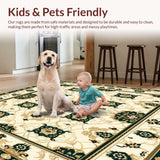Ultra Soft Area Rug, Non Slip, Stain Resistant, Washable Area Rugs for Living Room, Bedroom, Non Slip Beige Runner for Dining Rooms(Ivory)