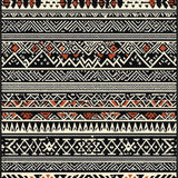 Ultra Soft Area Rug, Non Slip, Stain Resistant, Washable Area Rugs for Living Room, Bedroom, Stylish Tribal Monochrome Aesthetic(Black)