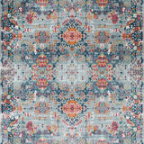 Ultra Soft Area Rug, Non Slip, Stain Resistant, Washable Area Rugs for Living Room, Bedroom, Vintage Grey Floral Elegance(Gray)