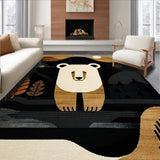 Ultra Soft Area Rug, Non Slip, Stain Resistant, Washable Area Rugs for Living Room, Bedroom, Fun Outdoor Exploration Vibe(Brown)