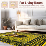 Ultra Soft Area Rug, Non Slip, Stain Resistant, Washable Area Rugs for Living Room, Bedroom, Cozy Textured Farm Animal Theme(Black)