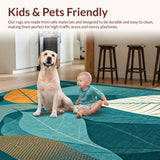 Artisan Crafted Colorful Leaf Motif(Blue)