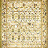 Ultra Soft Area Rug, Non Slip, Stain Resistant, Washable Area Rugs for Living Room, Bedroom, Elegant Rustic Botanical Artwork(Ivory)