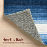 Ultra Soft Area Rug, Non Slip, Stain Resistant, Washable Area Rugs for Living Room, Bedroom, Modern Gradient Stripe Rug(Blue)