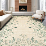 Ultra Soft Area Rug, Non Slip, Stain Resistant, Washable Area Rugs for Living Room, Bedroom, Artistic Organic Pattern Design(Beige)