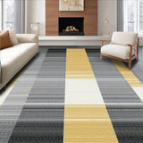 Ultra Soft Area Rug, Non Slip, Stain Resistant, Washable Area Rugs for Living Room, Bedroom, Vibrant Bold Contemporary Stripes(Gold)