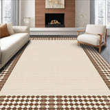 Ultra Soft Area Rug, Non Slip, Stain Resistant, Washable Area Rugs for Living Room, Bedroom, Artful Abstract Brown and Beige Blend(Beige)