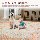 Ultra Soft Area Rug, Non Slip, Stain Resistant, Washable Area Rugs for Living Room, Bedroom, Print Area for Inside Door Entrance(Orange)
