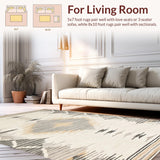 Ultra Soft Area Rug, Non Slip, Stain Resistant, Washable Area Rugs for Living Room, Bedroom, Sophisticated Muted Animal Print(Beige)