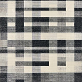 Ultra Soft Area Rug, Non Slip, Stain Resistant, Washable Area Rugs for Living Room, Bedroom, Chic Vintage Monochrome Motif(Gray)