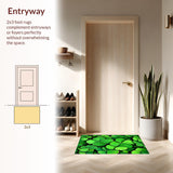 Ultra Soft Area Rug, Non Slip, Stain Resistant, Washable Area Rugs for Living Room, Bedroom, Playful St. Patrick's Day Aesthetic(Green)