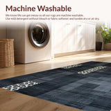 Ultra Soft Area Rug, Non Slip, Stain Resistant, Washable Area Rugs for Living Room, Bedroom, Sophisticated Dark Grey Animal Motif(Gray)