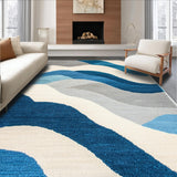Ultra Soft Area Rug, Non Slip, Stain Resistant, Washable Area Rugs for Living Room, Bedroom, Coastal Nautical Living Room Non-Shedding Area Rug(Blue)