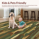 Ultra Soft Area Rug, Non Slip, Stain Resistant, Washable Area Rugs for Living Room, Bedroom, Earthy Toned Pike Imagery(Brown)