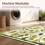 Ivy League Beige & Green Artistic Design Area(Beige)