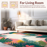 Ultra Soft Area Rug, Non Slip, Stain Resistant, Washable Area Rugs for Living Room, Bedroom, Colorful Abstract Boho Tapestry(Pink)