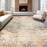 Ultra Soft Area Rug, Non Slip, Stain Resistant, Washable Area Rugs for Living Room, Bedroom, Chic Vintage Area Distressed Farmhouse Design(Beige)