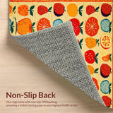 Ultra Soft Area Rug, Non Slip, Stain Resistant, Washable Area Rugs for Living Room, Bedroom, Sunny Tropical Aesthetic Design(Orange)