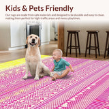 Ultra Soft Area Rug, Non Slip, Stain Resistant, Washable Area Rugs for Living Room, Bedroom, Radiant Ombre Wave Effect(Yellow)