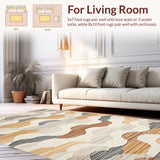 Whimsical Earth Tones Wavy Design(Beige)