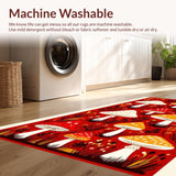 Radiant Textured Mushroom Composition(Red)