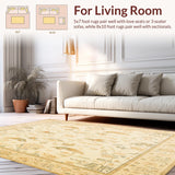 Ultra Soft Area Rug, Non Slip, Stain Resistant, Washable Area Rugs for Living Room, Bedroom, Winged Creature Motif Elegant Floral Insect Print(Beige)