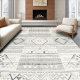 Ultra Soft Area Rug, Non Slip, Stain Resistant, Washable Area Rugs for Living Room, Bedroom, Rustic Earthy Tones with Lattice Design(Gray)