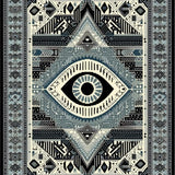 Artisanal Black and Gray Tiled Design(Gray)