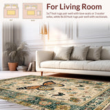 Ultra Soft Area Rug, Non Slip, Stain Resistant, Washable Area Rugs for Living Room, Bedroom, Modern Artistic Insect Arrangement(Beige)