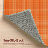 Ultra Soft Area Rug, Non Slip, Stain Resistant, Washable Area Rugs for Living Room, Bedroom, Sophisticated Neutral Shag Style(Orange)