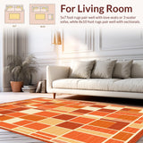 Ultra Soft Area Rug, Non Slip, Stain Resistant, Washable Area Rugs for Living Room, Bedroom, Eclectic Soft Shag Rug Style(Brown)