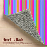 Vibrant Rainbow Wave Motif(Pink)