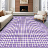 Ultra Soft Area Rug, Non Slip, Stain Resistant, Washable Area Rugs for Living Room, Bedroom, Luxurious Monochrome Medallion Print(Purple)