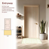 Ultra Soft Area Rug, Non Slip, Stain Resistant, Washable Area Rugs for Living Room, Bedroom, & Cream(White)