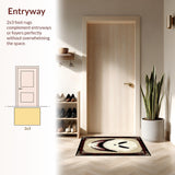 Ultra Soft Area Rug, Non Slip, Stain Resistant, Washable Area Rugs for Living Room, Bedroom, Rustic Halloween Themed Decor Piece(White)
