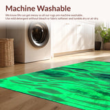 Ultra Soft Area Rug, Non Slip, Stain Resistant, Washable Area Rugs for Living Room, Bedroom, Trippy Shaggy Green Aesthetic(Green)