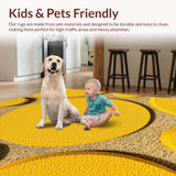 Ultra Soft Area Rug, Non Slip, Stain Resistant, Washable Area Rugs for Living Room, Bedroom, Bright Yellow Non-Shedding Entryway Accent Rug(Yellow)