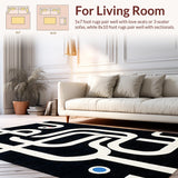 Artistic Off White Patterned Background(Black)