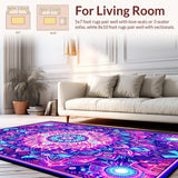 Striking UV Reactive Circular Art(Purple)